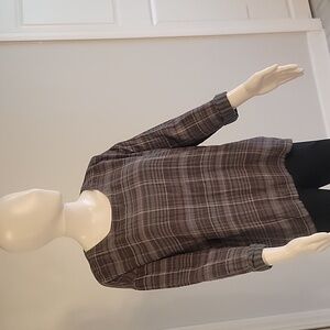 J. Jill Gray Button Down Shirt Classic Top